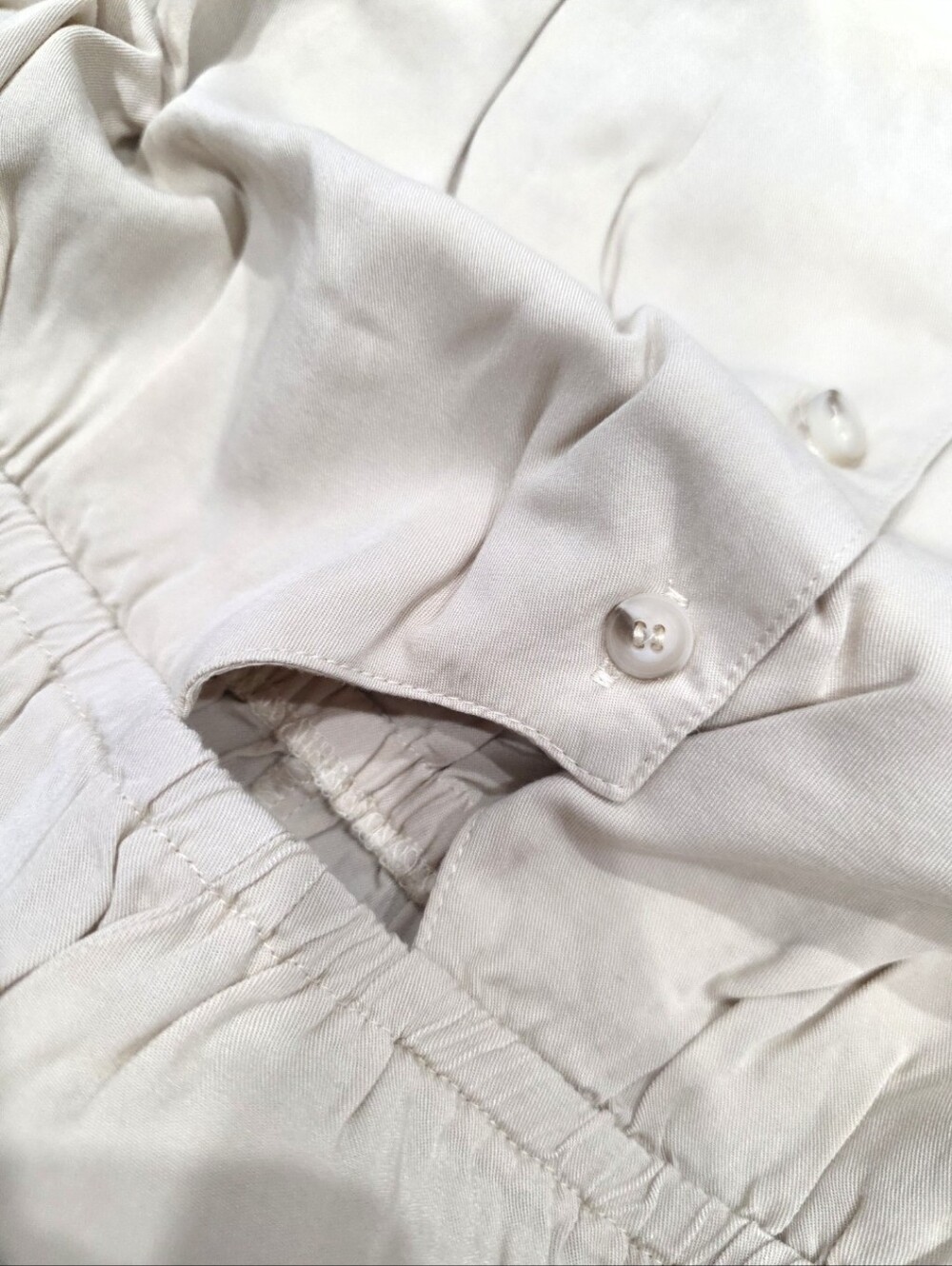 Nwt HEM & THREAD REVOLVE cut Out Linen Women’s Cream Short-Sleeve Jumpsuit Y2K - Picture 6 of 12